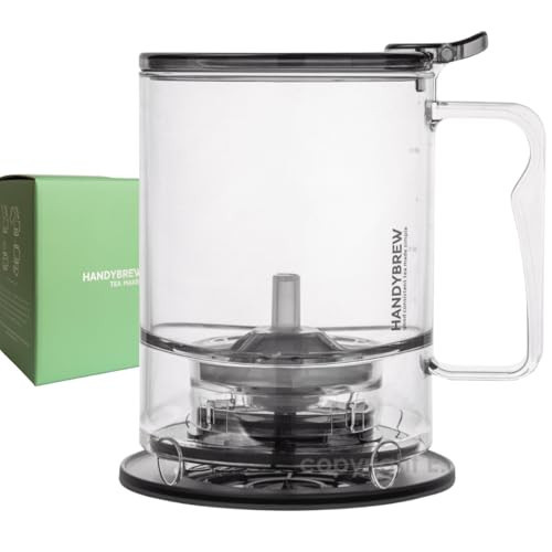 HandyBrew Tea Infuser Tea Steeper for Loose Leaf Tea Brewer Tea Strainer, Safe BPA-Free Plastic Hassle-Free Ways Make Hot and Iced Tea, 17 Ounce | Amazon (US)