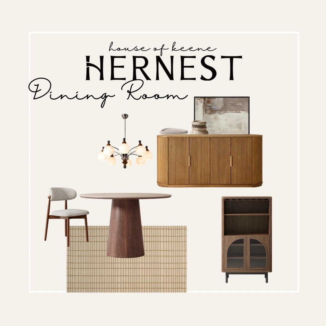🍽 Dining Room – Warm & Inviting

USE CODE KARI15 for 15% off your order! 

This dining room mood board is all about organic textures and mid-century inspired lines ✨.

Partnering with HERNEST, I wanted to show how their pieces layer so beautifully—think fluted details, rounded edges, and a chandelier that feels like jewelry for your room. Everything is linked for an effortlessly curated dining space.