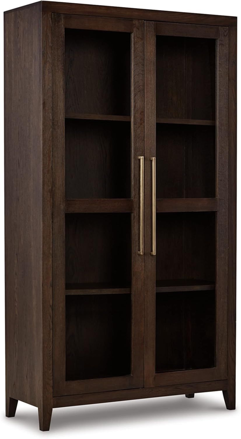 Signature Design by Ashley Balintmore Modern Tall Accent Cabinet, Dark Brown | Amazon (US)