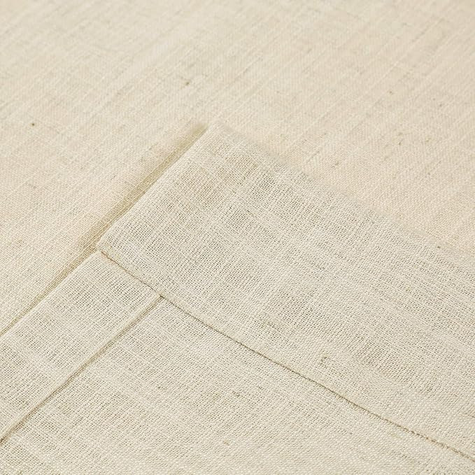 TWOPAGES Liz Linen Blackout Curtain Room Darkening Linen Curtains Drapery Panel for Living Room B... | Amazon (US)