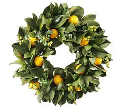 Faux Magnolia & Lemon Wreath | Pottery Barn (US)