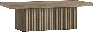 Henn&Hart 48" Wide Rectangular Coffee Table in Weathered Gray, for Home, Living Room, Bedroom, En... | Amazon (US)