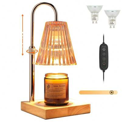 Candle Warmer Lamp,Electric Candle Lamp Warmer With Timer & Dimmer,Height Adjustable, Fits Large Small Jar Scented Candle Warming Lamp With 2 Bulbs,Fo | SHEIN