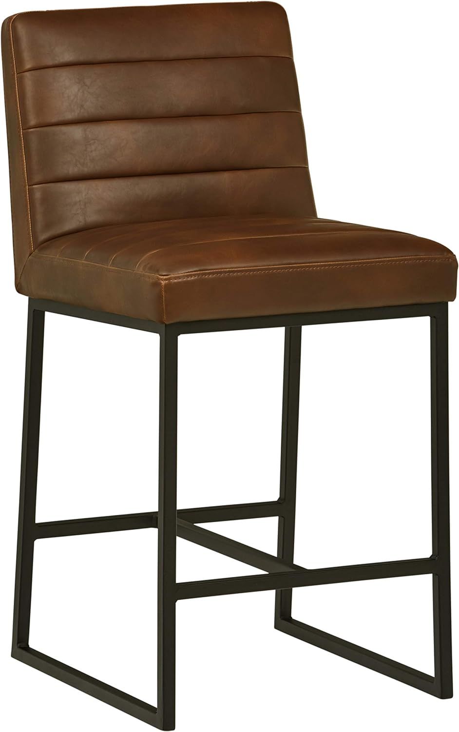 Amazon Brand – Rivet Decatur Modern Faux Leather Kitchen Counter-Height Stool, 37"H, Dark Brown | Amazon (US)