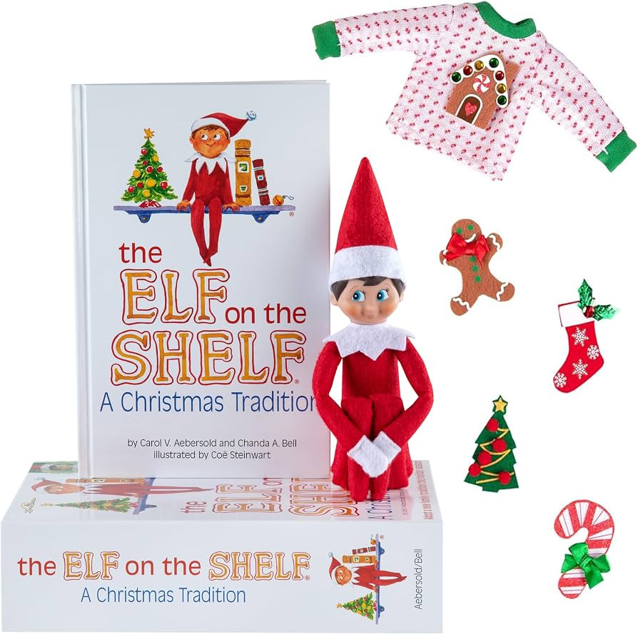 The Elf on The Shelf Sweater Value Set - Boy / Girl Set w 5 Different Velcro X-Mas Accessories - ... | Amazon (US)