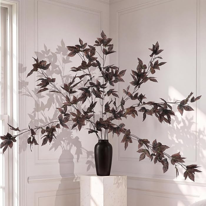 Giegxin 12 Pcs Fall Stems Artificial Grape Ivy Leaves Branch 39.37 Inch Faux Fall Foliage Branch ... | Amazon (US)