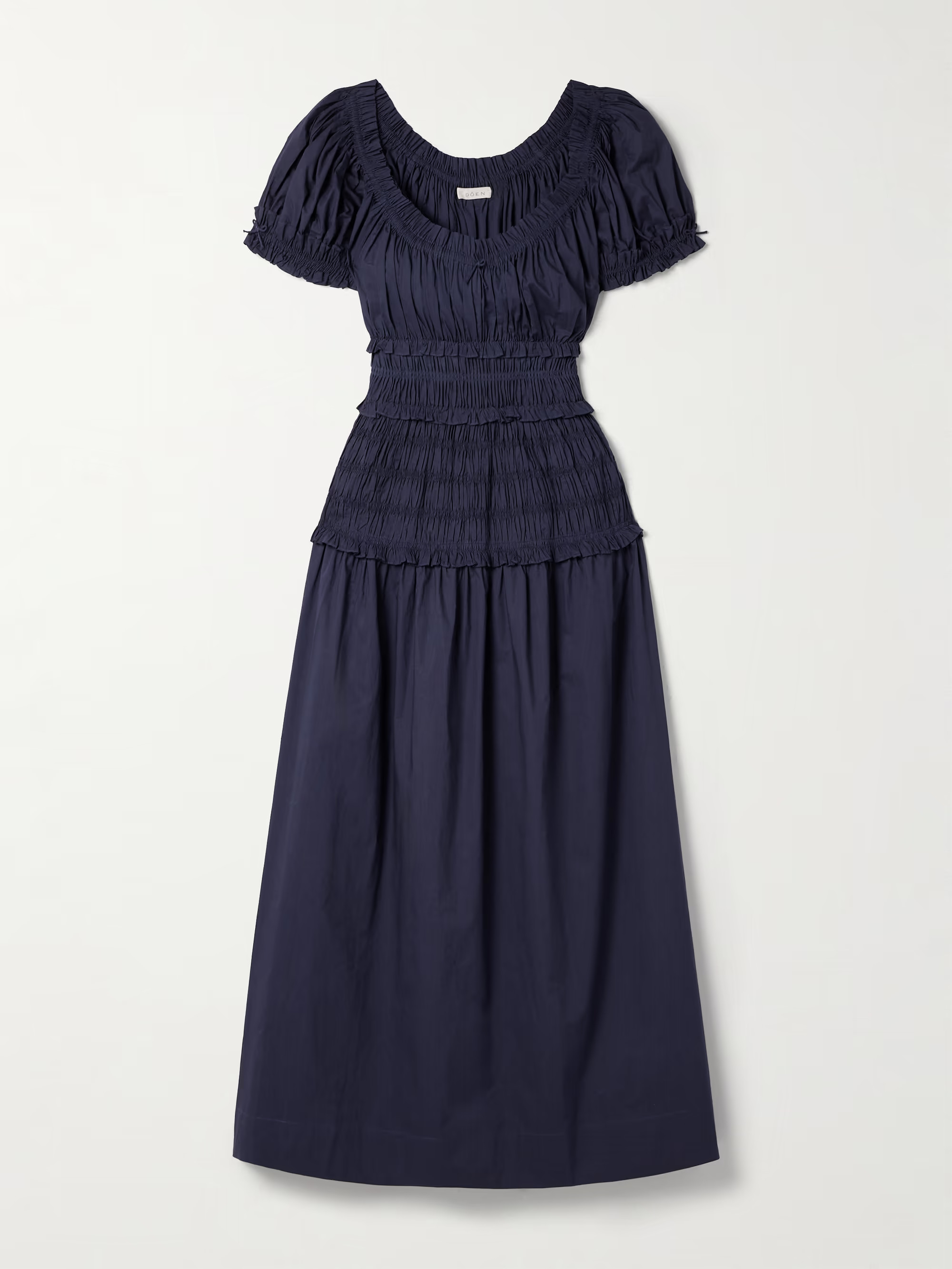 Leanne shirred gingham organic cotton-voile midi dress | NET-A-PORTER APAC