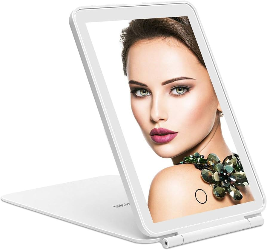 deweisn LED Tabletop Mount Makeup Mirror for Travel, 32 LEDs Lighted Vanity Mirrors with Dimmable... | Amazon (US)