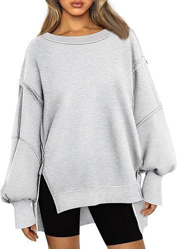 AUTOMET Womens Oversized Crewneck Sweatshirts Casual Long Sleeve Shirts Loose Fit Hoodies 2024 Wi... | Amazon (US)