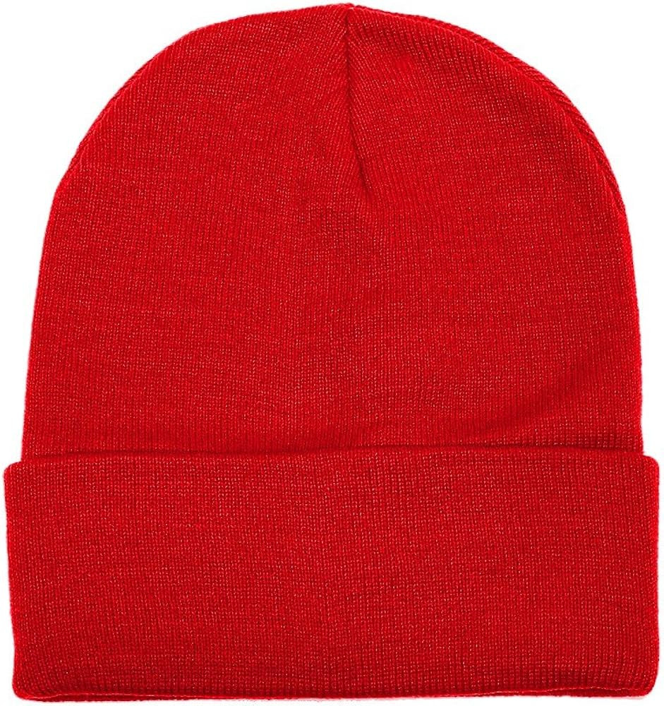 Gelante Men Women Warm Knit Cuffed Plain Beanie Hat Skull Cap. | Amazon (US)