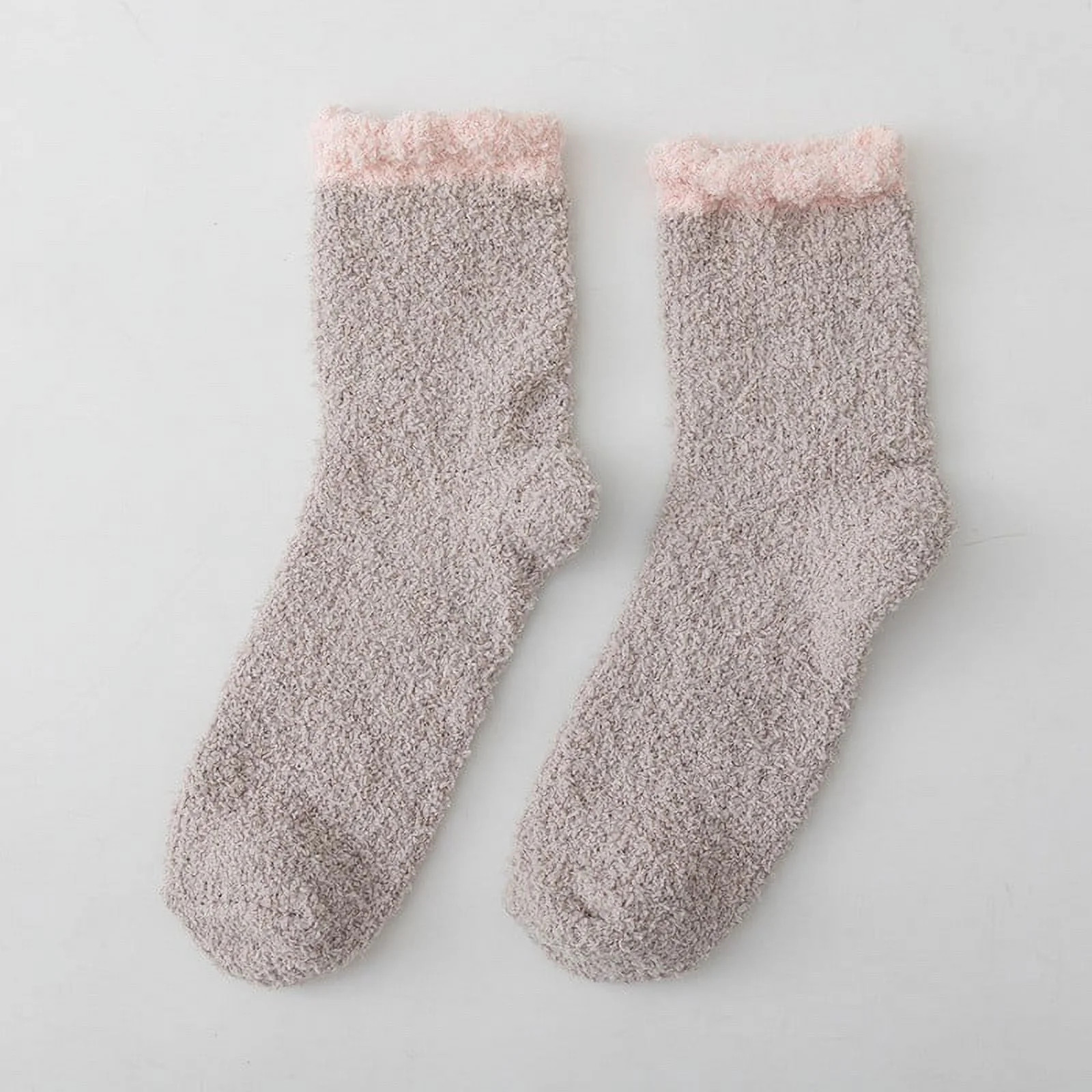 IDALL Socks for Women,Crew Socks Fuzzy Socks For Women With Grips Plush Fuzzy Socks Sleep Cozy So... | Walmart (US)