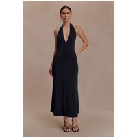 Genie Slinky Halter Midi Dress / Black | MESHKI | M | MESHKI US