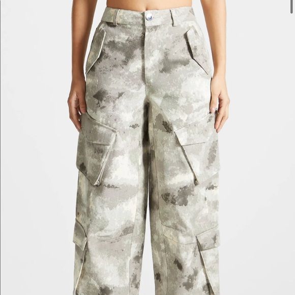 Maniere de Voir High Waisted Camo Cargo Pants | Poshmark