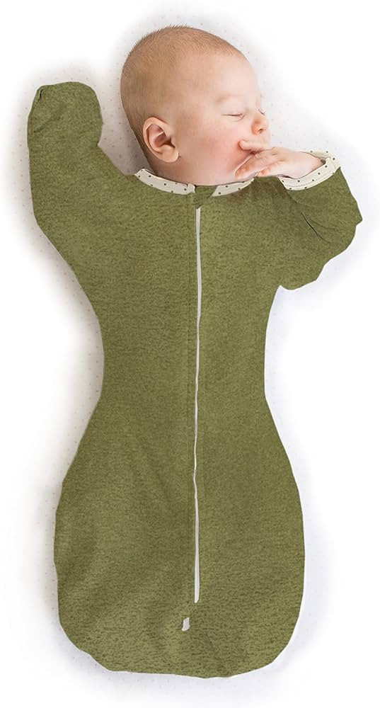SwaddleDesigns Transitional Swaddle Sack with Arms Up Half-Length Sleeves and Mitten Cuffs, Small... | Amazon (US)