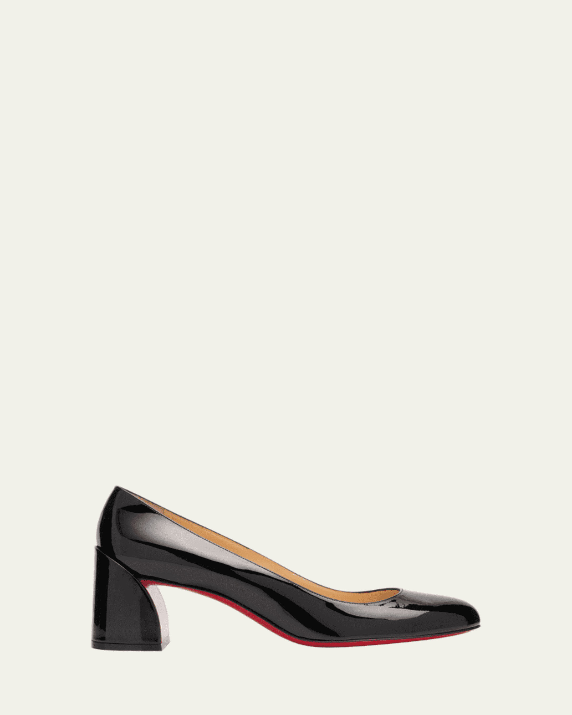 Christian Louboutin Cadrilla Patent Block-Heel Red Sole Pump | Bergdorf Goodman