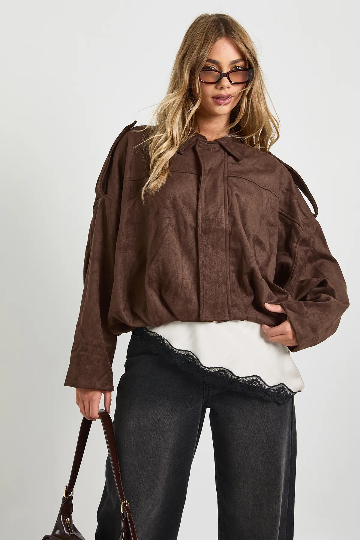 Faux Suede Bomber Jacket | Boohoo.com (UK & IE)