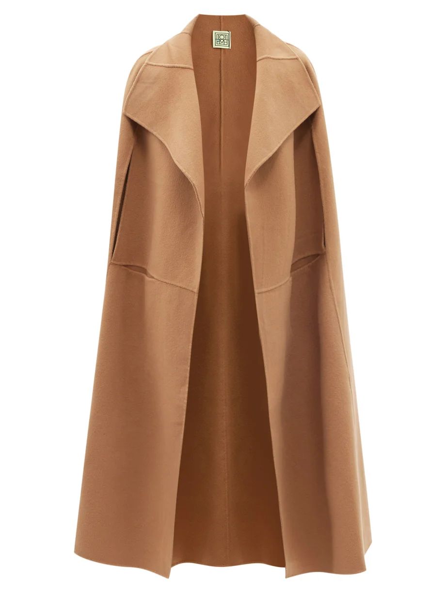 Oversized brushed wool-blend cape | Matches (US)