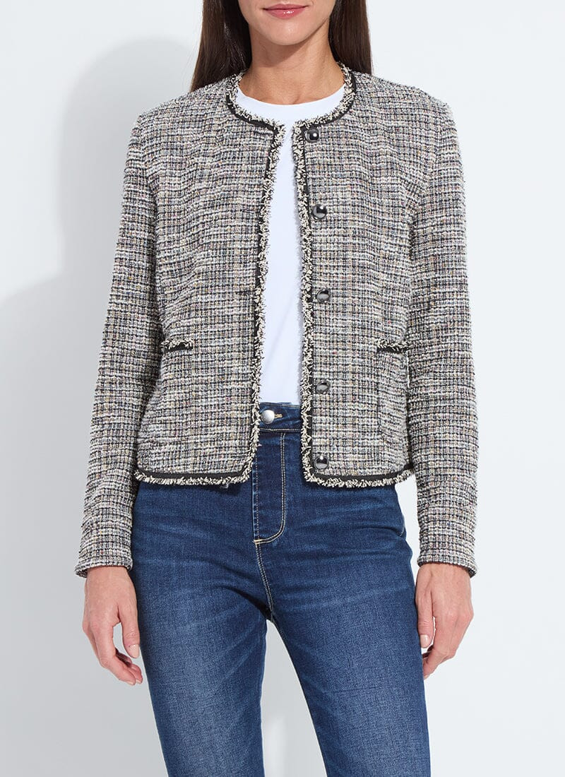 Charlotte Collarless St Tweed Jacket | Lysse