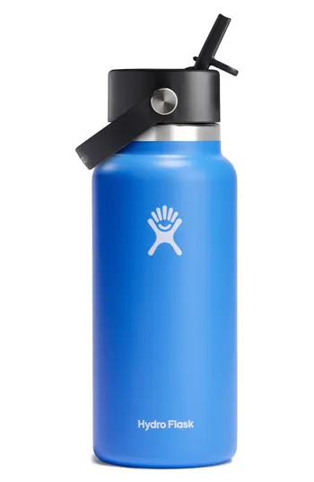 Hydro Flask 32-Ounce Wide Mouth Flex Straw Cap Water Bottle in Cascade at Nordstrom Rack, Size 32 Oz | Nordstrom Rack