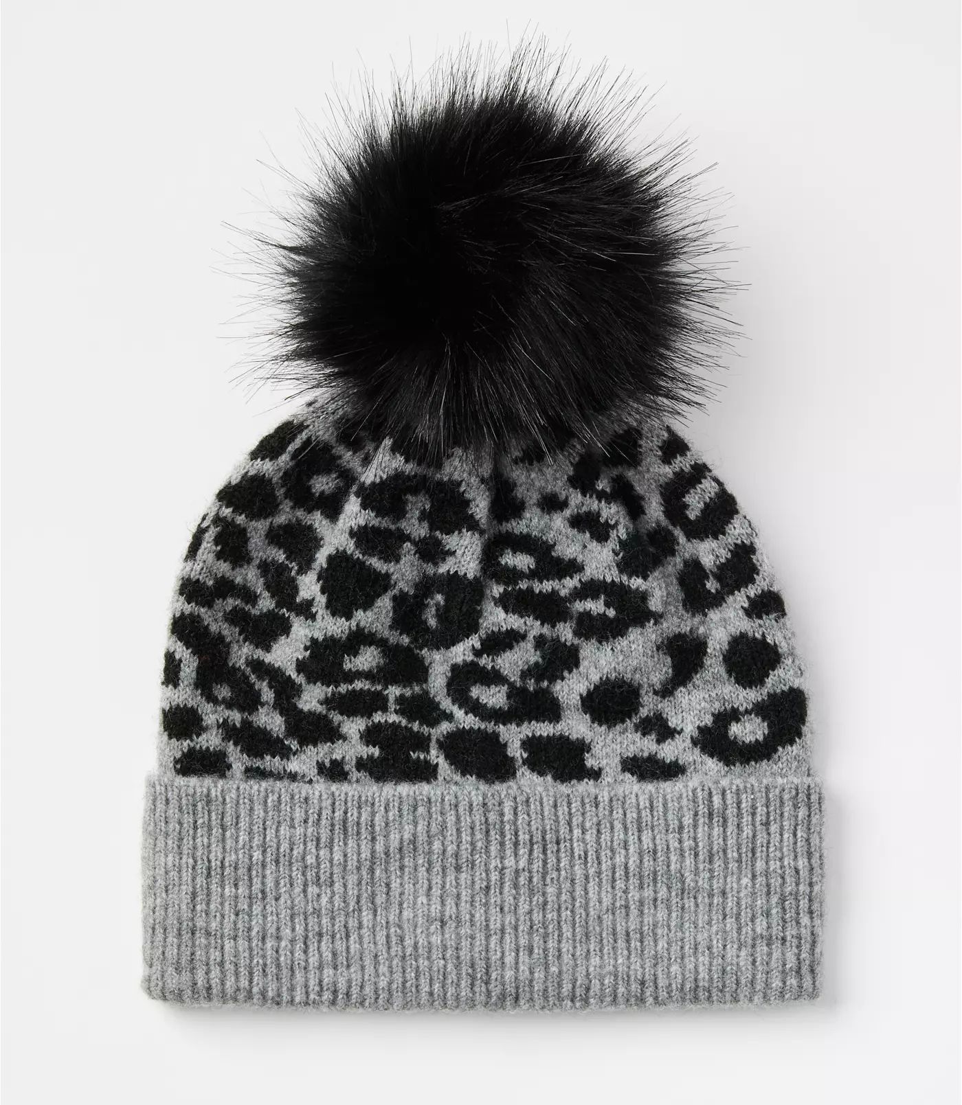 Cheetah Print Pom Pom Beanie | LOFT