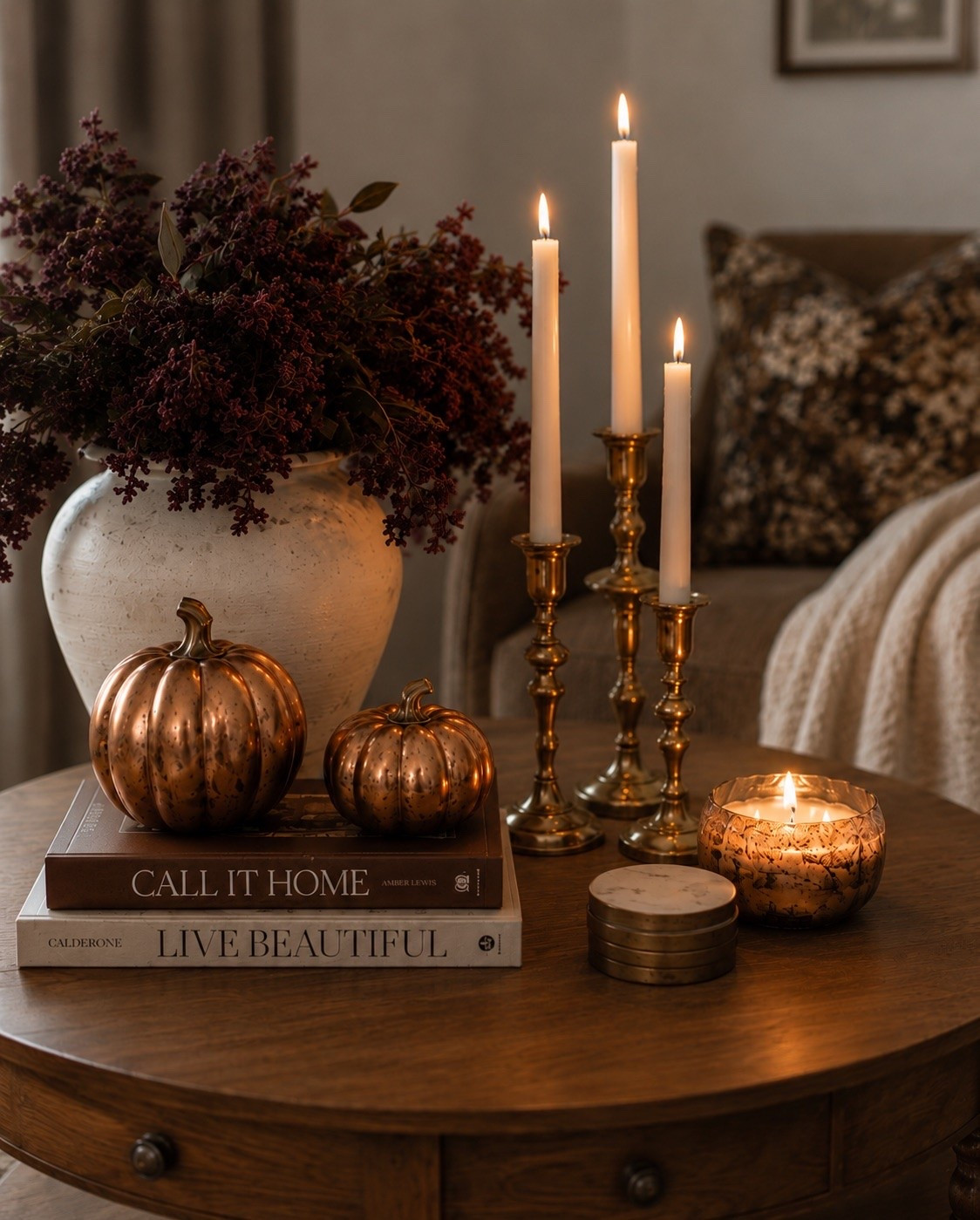Fall decor that looks collected, cozy & expensive ✨🍁 I love mixing vintage-inspired brass with warm woods and seasonal touches for an elevated fall look. Everything linked on LTK!

#LTKSaleAlert #LTKSeasonal #LTKootd