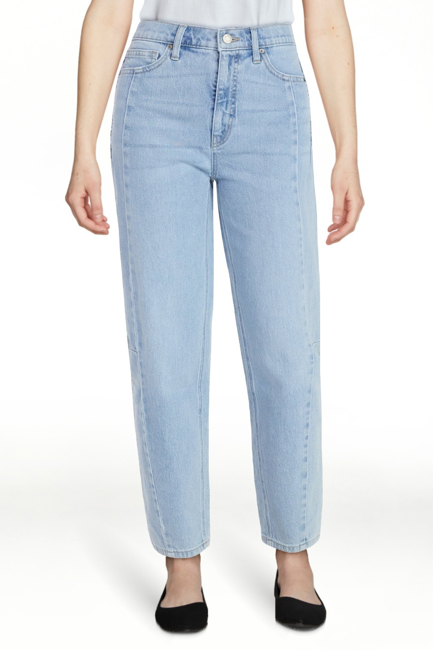 Time and Tru Women's High Rise Barrel Jeans, 28" Inseam, Sizes 0-20 | Walmart (US)