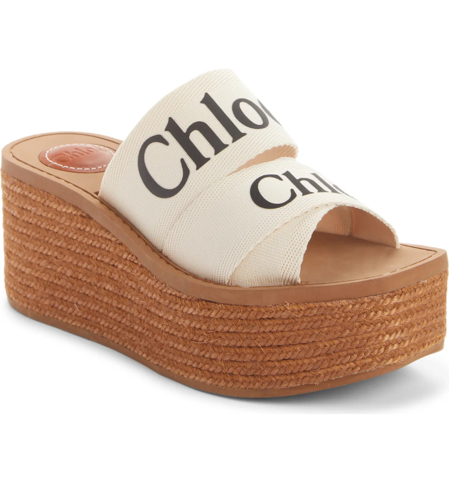 Woody Logo Espadrille Platform Slide Sandal | Nordstrom