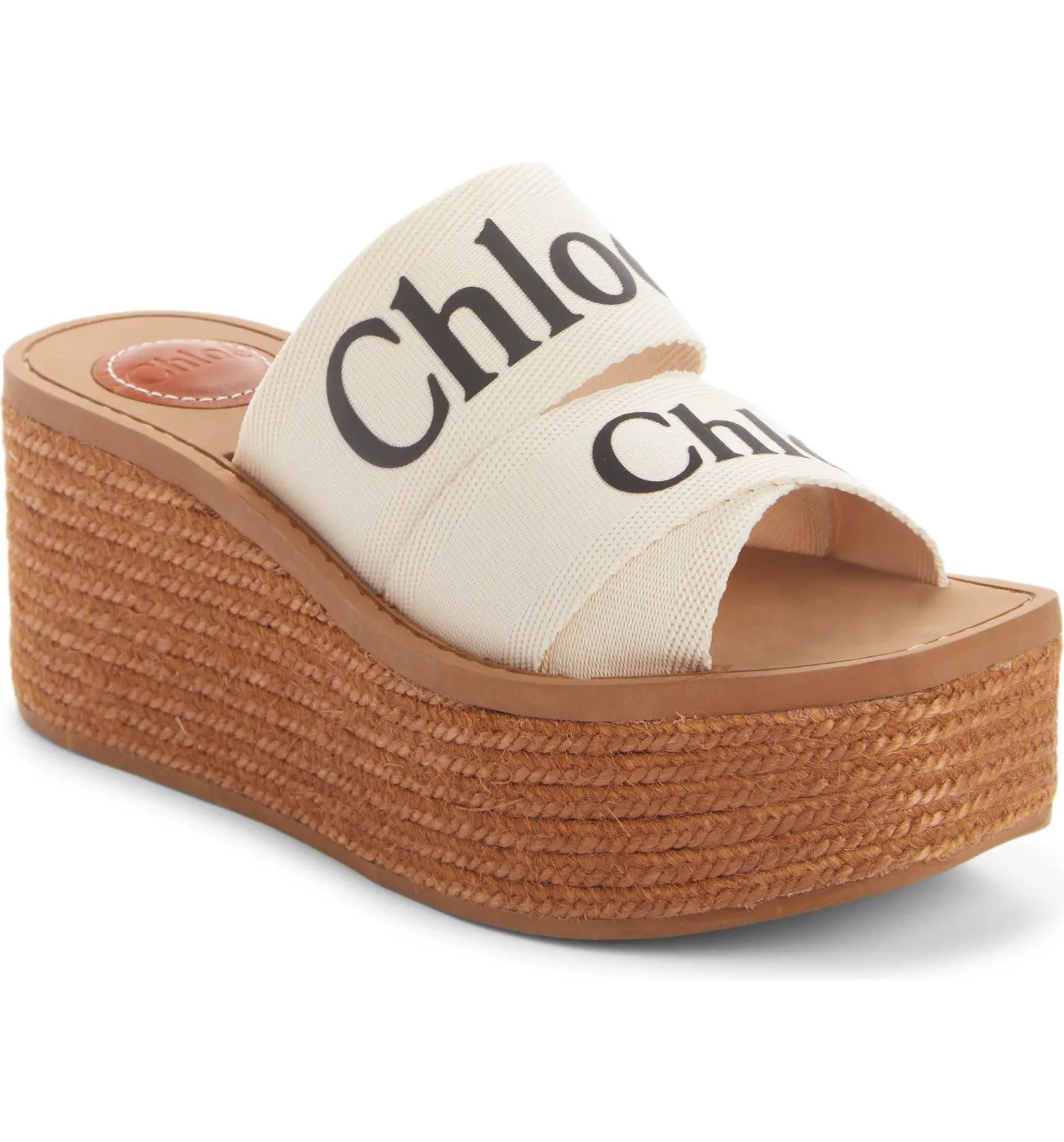 Woody Logo Espadrille Platform Slide Sandal | Nordstrom