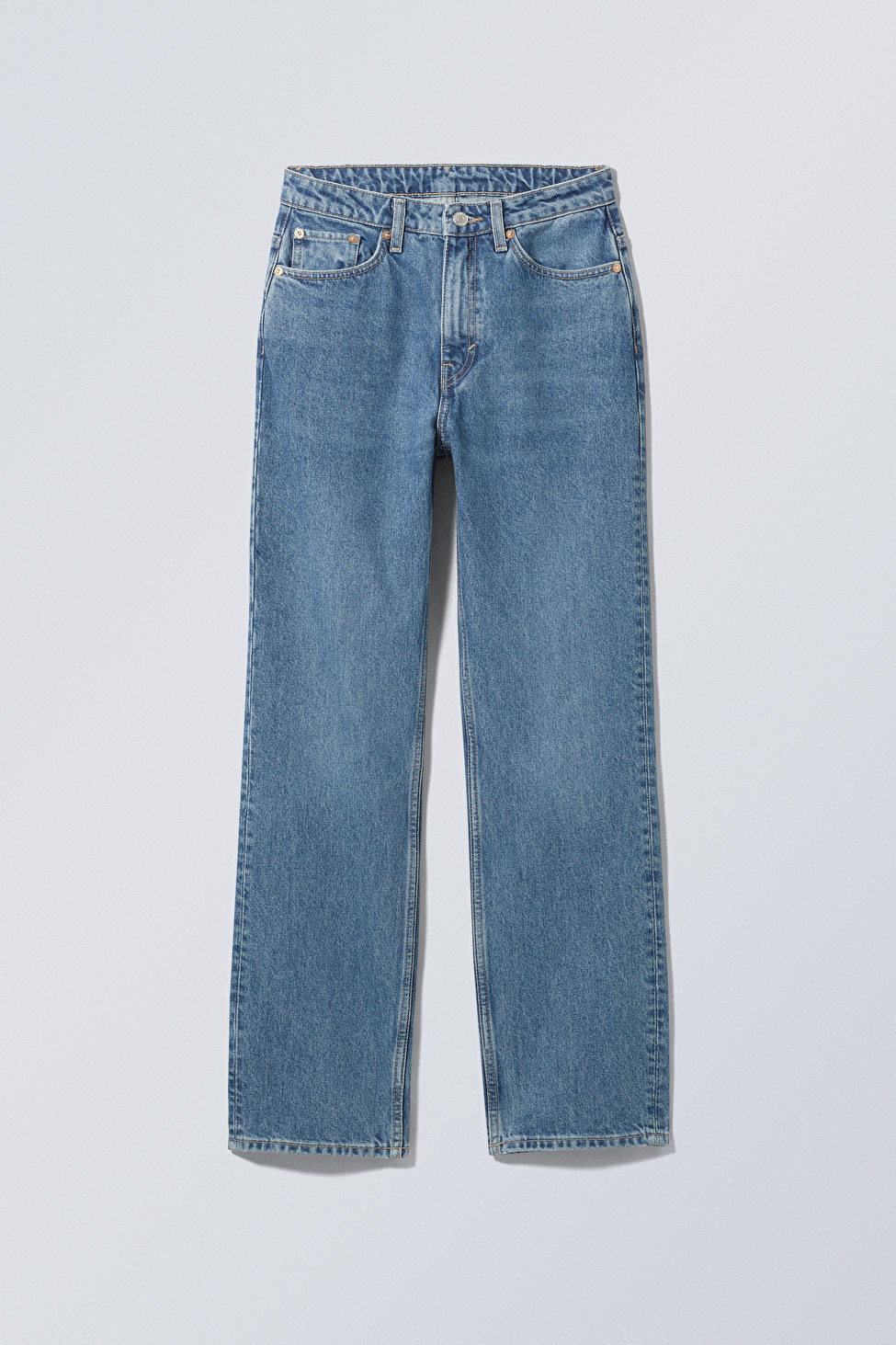 Jeans Voyage mit hoher Taille und geradem Schnitt | Weekday