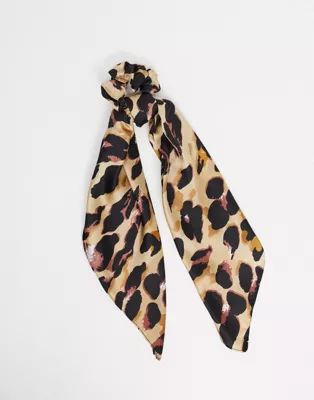 My Accessories London multi way bandana and scrunchie in leopard satin | ASOS | ASOS (Global)