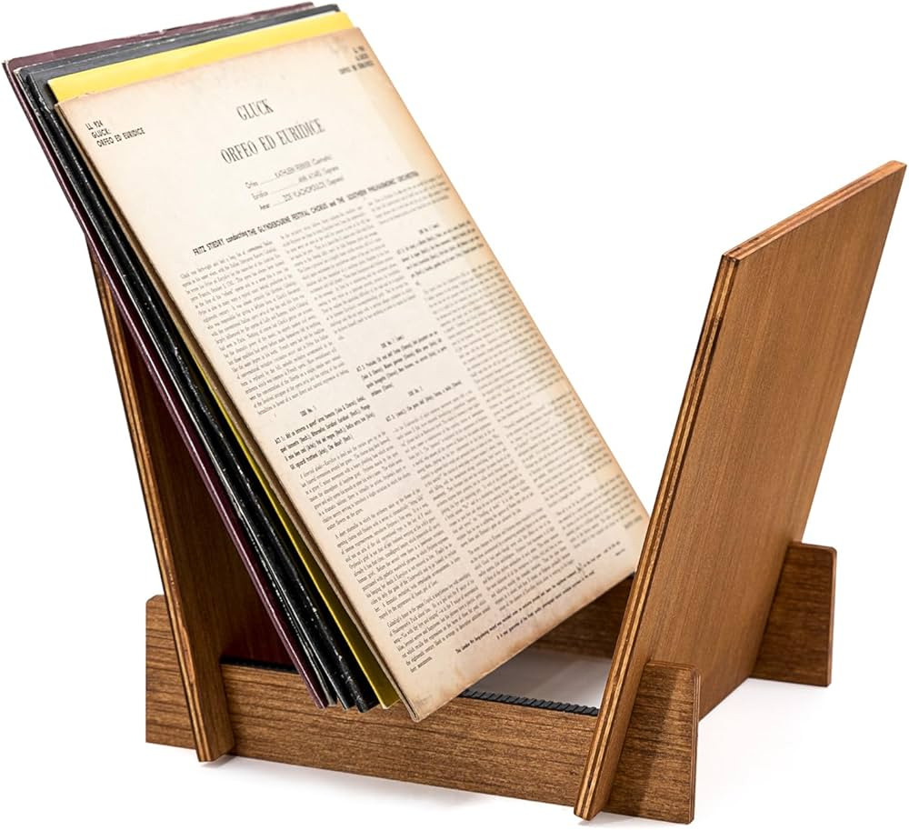 Vinyl Record Holder and Vinyl Record Storage Stand for Albums Rack Organizer Record Display (Brow... | Amazon (US)