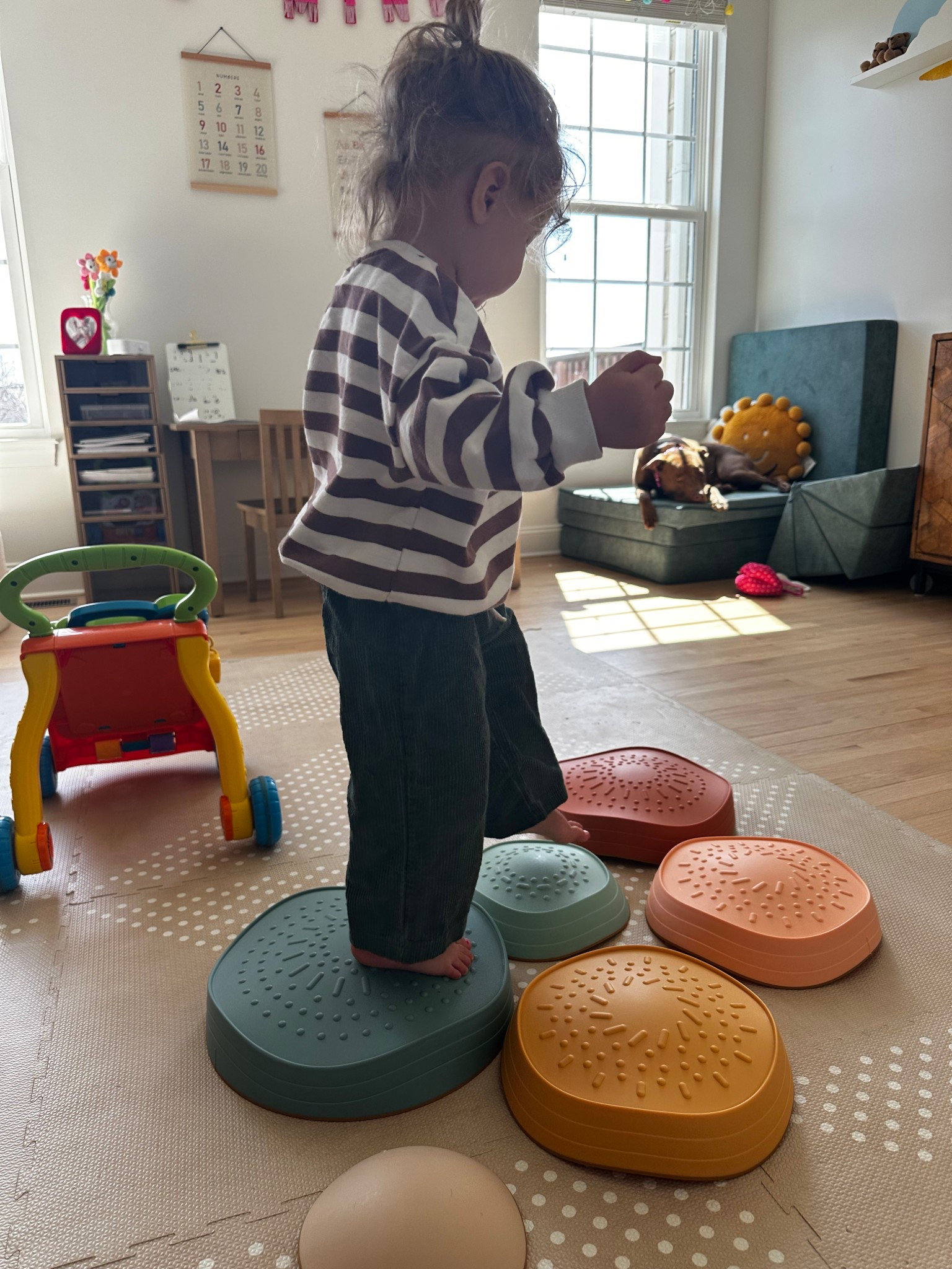One of our favorite toddler activities! Great for balance and Gross motor skills and also building confidence

#LTKBaby #LTKKids #LTKFamily