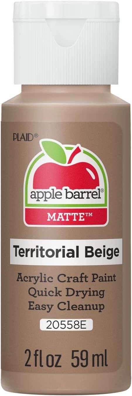 Apple Barrel Acrylic Paint in Assorted Colors (2 oz), 20558, Territorial Beige | Amazon (US)