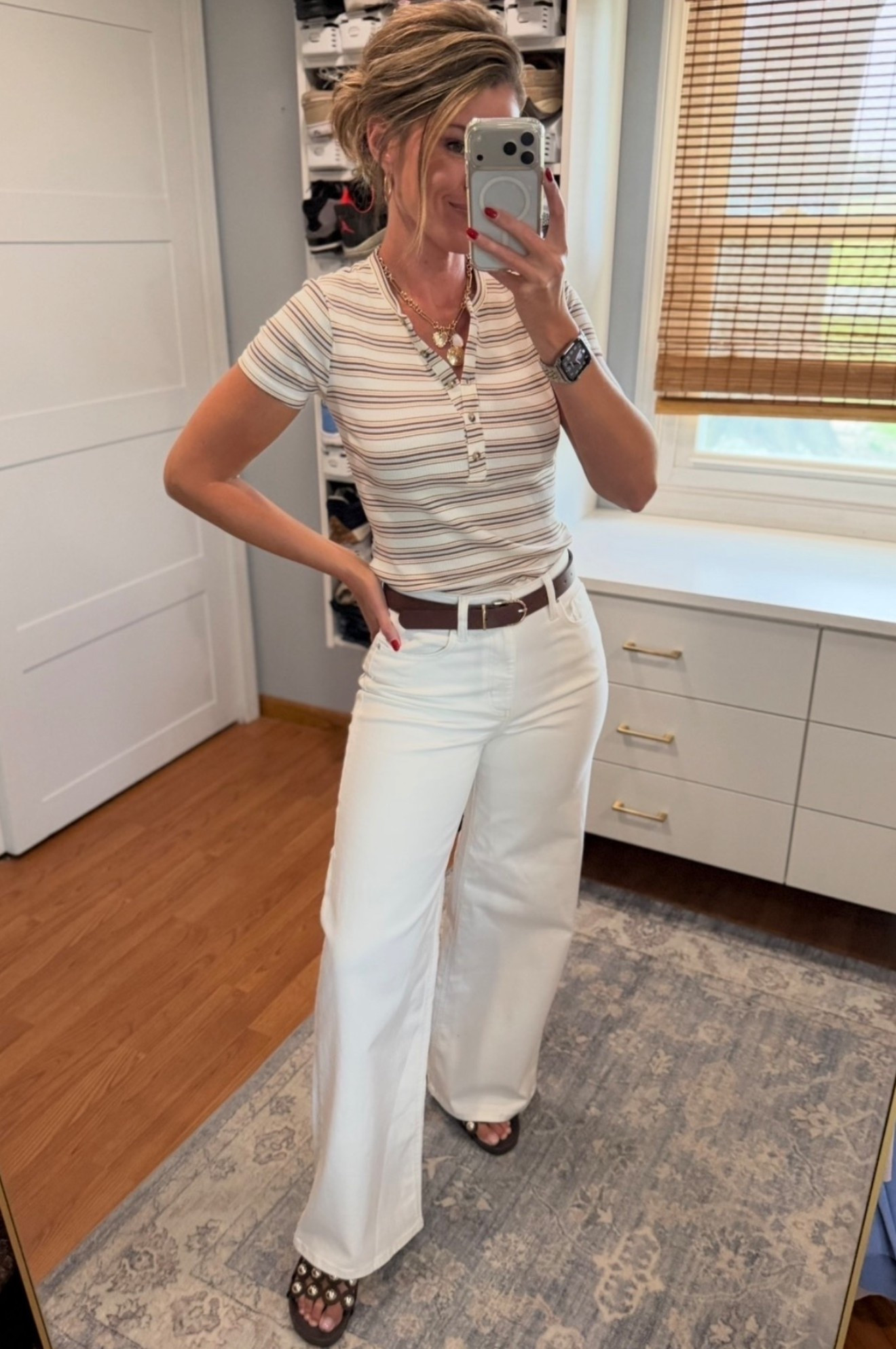 Finally grabbed these viral jeans in the cream wash. Not sure why I waited so long. 
Top/medium 
Jeans / 8 regular length
@Target 

#LTKSeasonal #LTKOver40 #LTKootd