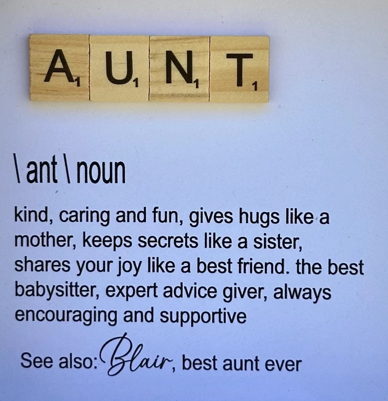 Personalized Aunt Gift, Aunt Sign, Mother Day Gift, Aunt Meaning, Sister Gift, Aunt Birthday, Sha... | Etsy (US)