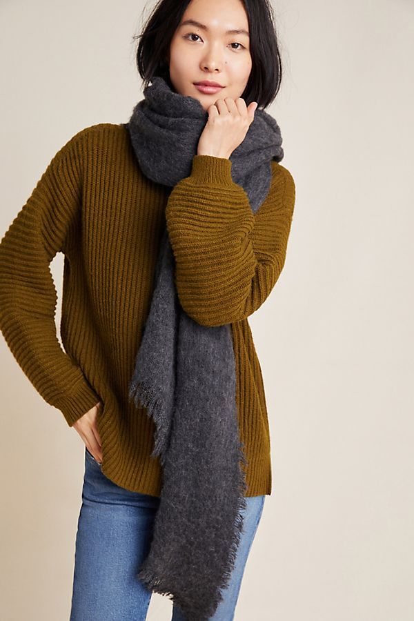 Carraway Boucle Fringed Scarf | Anthropologie (US)