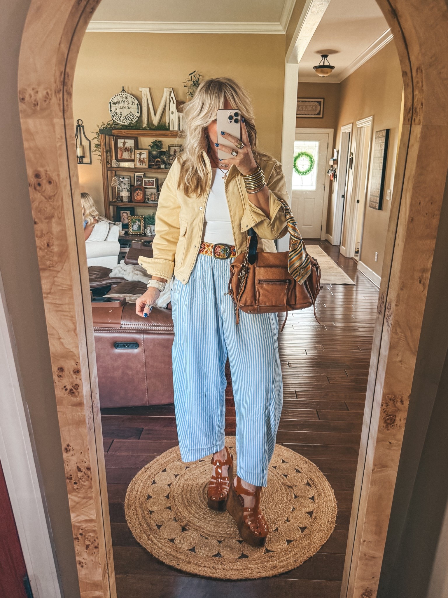 My Sunday Fit 💙💛
Tank M
Denim jacket M
Belt M
Pants M
Sandals true to size 


#LTKOver40 #LTKootd #LTKgrwm