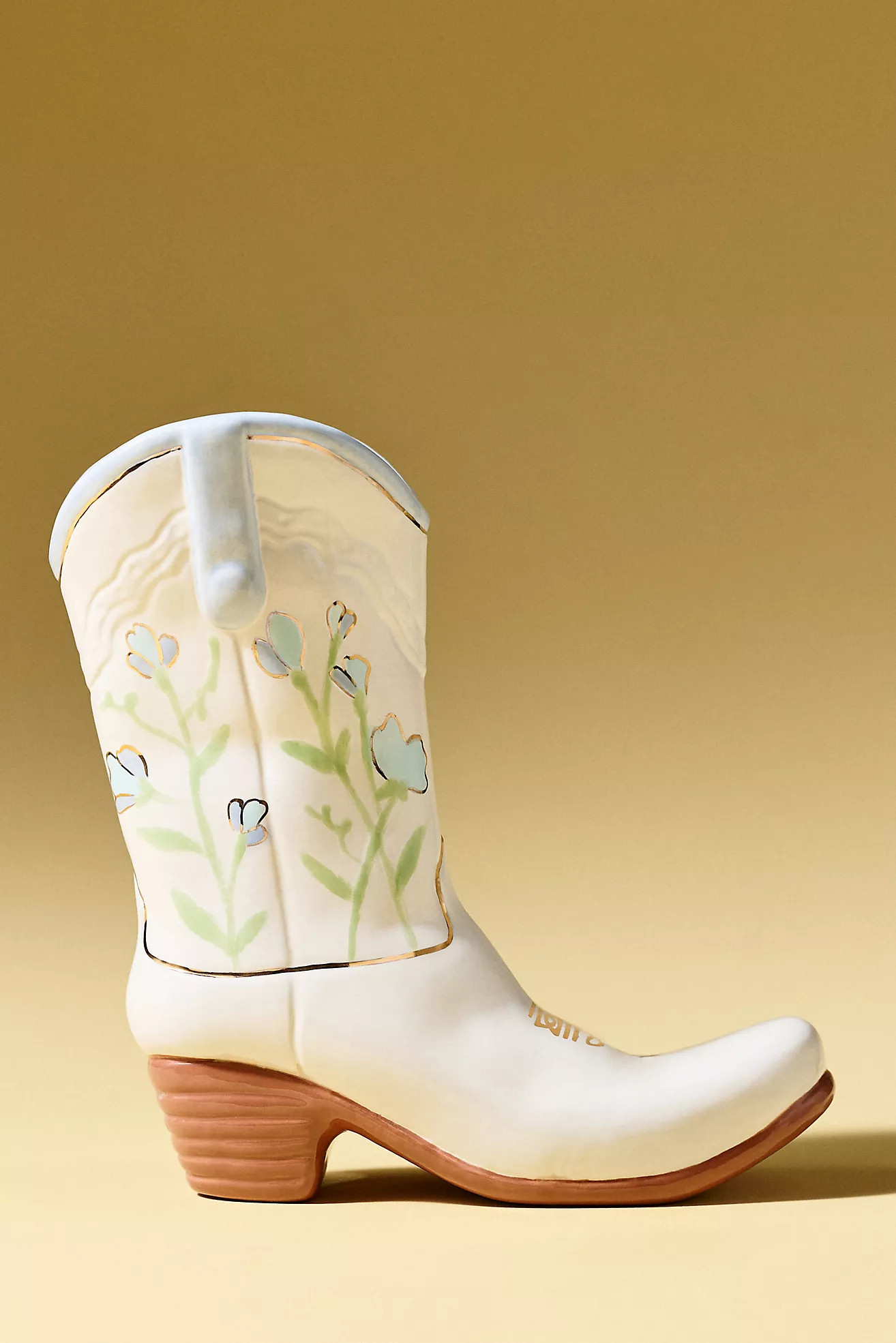 Ruby Clay Cowboy Boot Vase | Anthropologie (US)