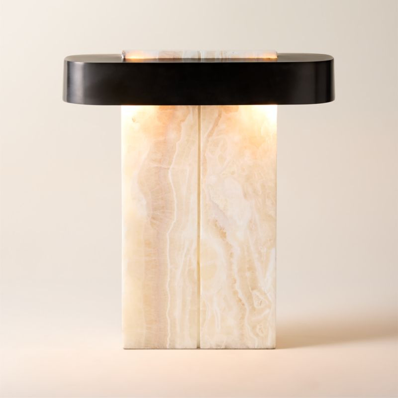 Lastra White Onyx Table Lamp | CB2