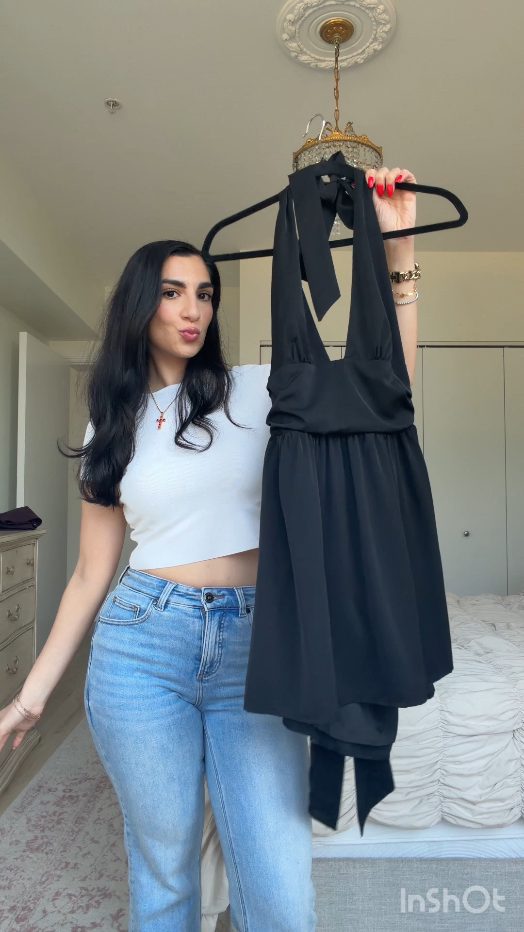 Backless dress
Black mini dress
Black dress
Summer dress