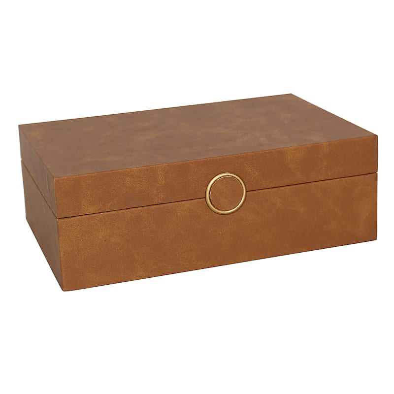 Crosby St Brown Wood Nested Storage Box, 12x4 | At Home