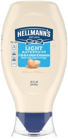 Hellmann's Light Mayonnaise Light Mayo Squeeze Bottle For a Creamy Condiment for Sandwiches and S... | Amazon (US)