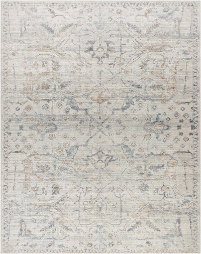Marlene Damask Off White & Blue Area Rug - Surya x Becki Owens | Boutique Rugs
