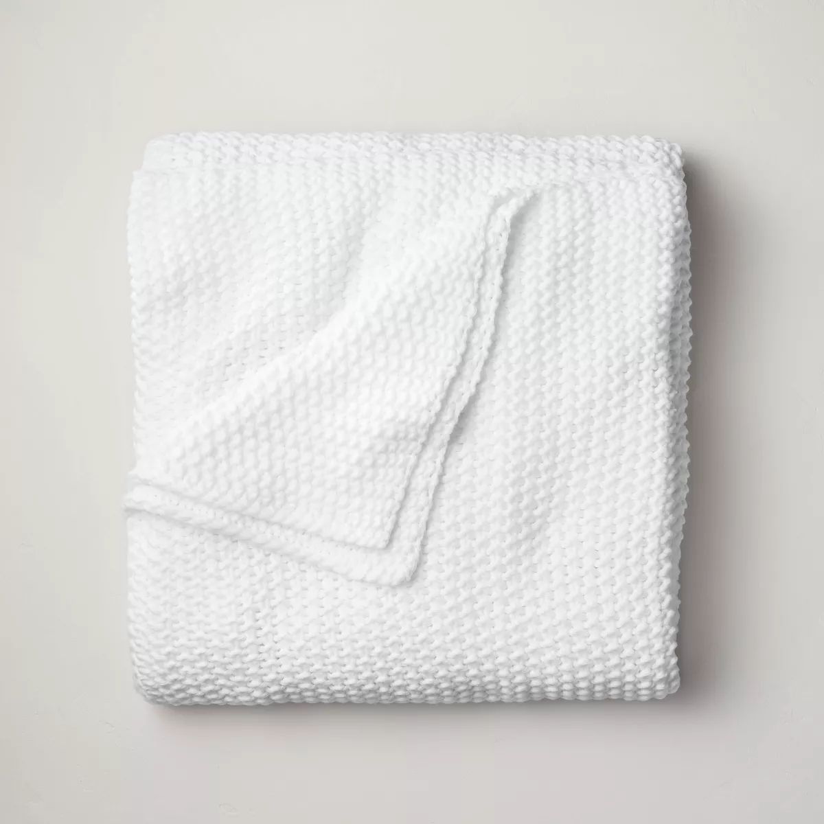 King Chunky Knit Bed Blanket White - Casaluna™ | Target