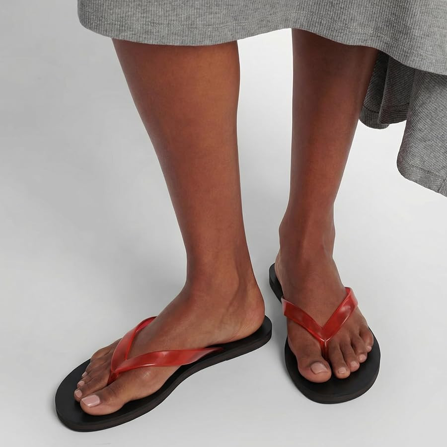 Molozoey Jelly Beach Flip Flop Sandals for Women Clear Jelly Slip on Comfortable Thong Sandals Sl... | Amazon (US)