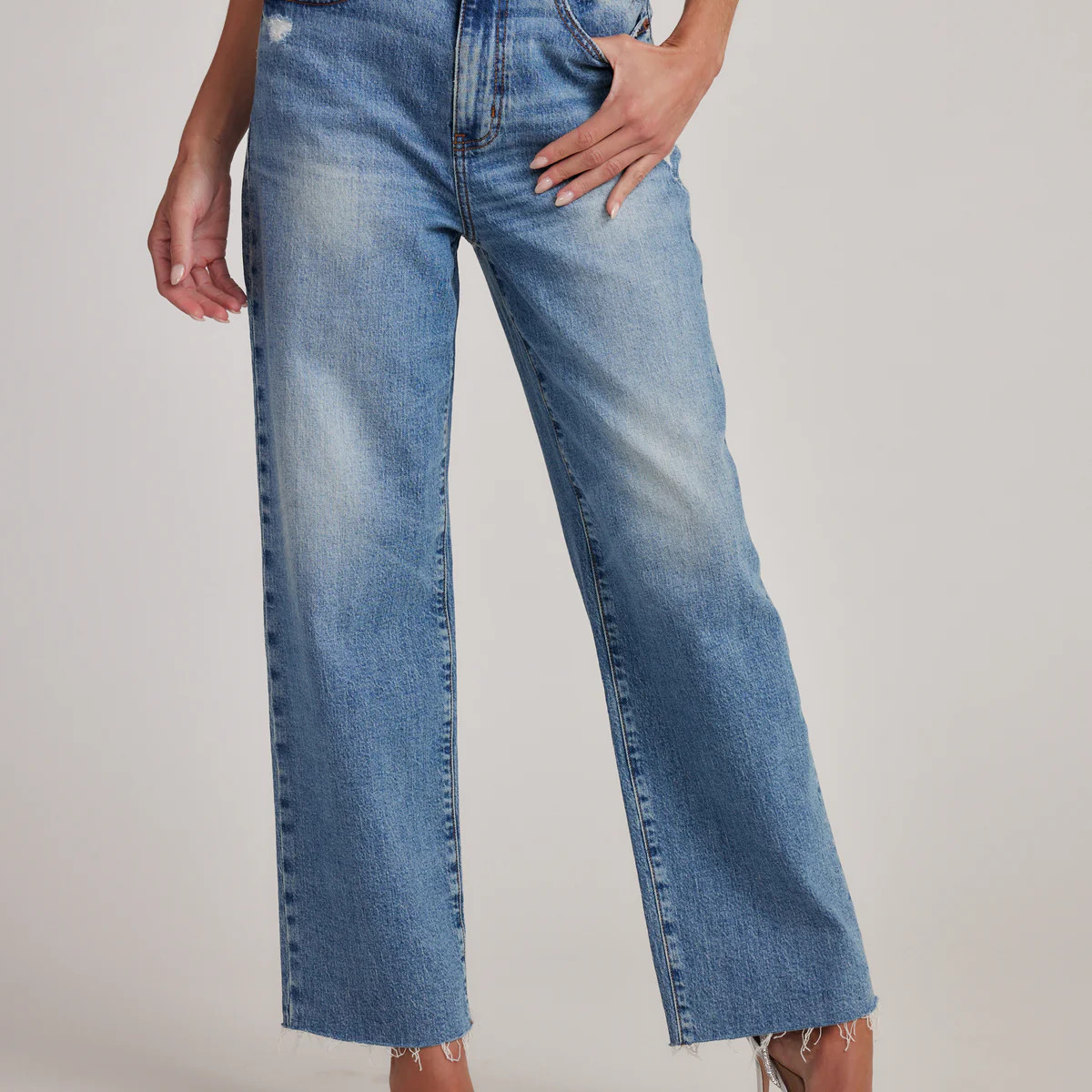 Katheryn Mid Rise Straight Leg Jeans | 12th Tribe