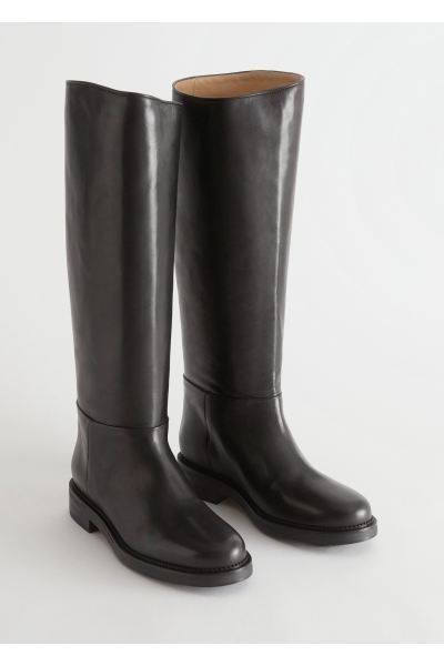 Leather Riding Boots | H&M (UK, MY, IN, SG, PH, TW, HK)