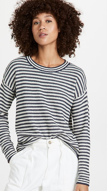 2 Color Stripe Crosby Textured Pullover | Shopbop