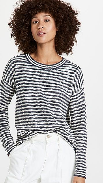 2 Color Stripe Crosby Textured Pullover | Shopbop