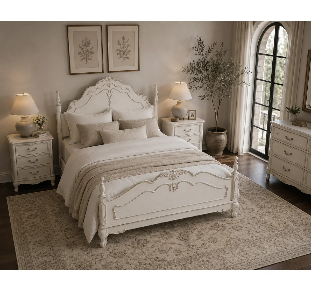 Losoya Reese Solid and Manufactured Wood Ornate Carved Bed | Wayfair North America